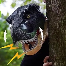T-Rex Maskesi Işıklı ve Sesli, Eğlence ve Kostüm Için Mge
