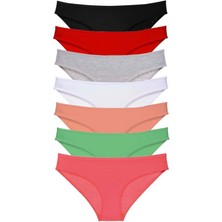 7 Adet Süper Eko Set Likralı Kadın Slip Külot Set 6