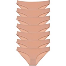 7 Adet Süper Eko Set Likralı Kadın Slip Külot Ten