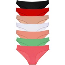 7 Adet Süper Eko Set Likralı Kadın Slip Külot Set 5