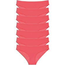 7 Adet Süper Eko Set Likralı Kadın Slip Külot Fuşya