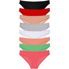 8 Adet Süper Eko Set Likralı Kadın Slip Külot Set 1