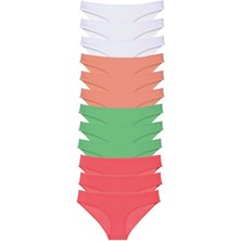 12 Adet Süper Eko Set Likralı Kadın Slip Külot 511