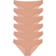 6 Adet Süper Eko Set Likralı Kadın Slip Külot Ten