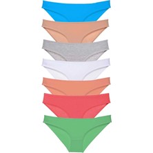 7 Adet Süper Eko Set Likralı Kadın Slip Külot Set 6