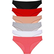 6 Adet Süper Eko Set Likralı Kadın Slip Külot Renk 3