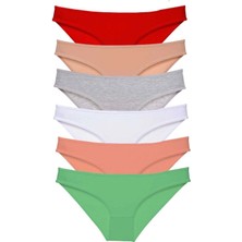6 Adet Süper Eko Set Likralı Kadın Slip Külot Renk 4