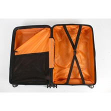 Pp Çizgili Bavul 2'li Set Büyük Boy ve Küçük (Kabin) Boy