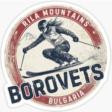 Borovets - Rila Dağları - Bulgaristan Araba Sticker Etiket 19 cm