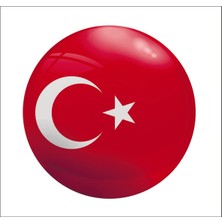 Türk Bayrağı Ay Yıldız Sticker 14 cm 2 Adet
