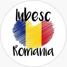 Etiket Iubesc Romanya Araba Sticker Etiket 18CM