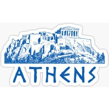 Athens Greece Yapıştırma Sticker Etiket 19CM