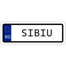 Sibiu Romania Number Plate Sticker 18CM Araba Etiket