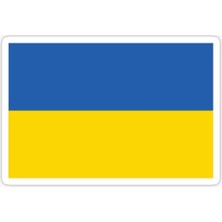 Ukrayna Ukraine Bayrak Sticker 19 cm Model2