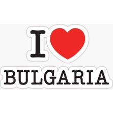 Bulgaristan Kalp Sticker Araba Oto Etiket 17CM