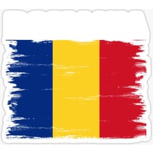 Romanya Bayrağı Ulusal Çıkartması Sticker Etiket 19CM