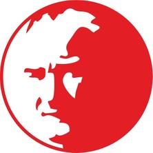 Atatürk Gazi Mustafa Kemal Ulu Önder Sticker 19CM Kırmızı Renk