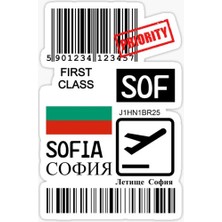 Sofya Uluslararası Havalimanı Çıkartması Araba Sticker 19CM