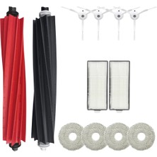 Roborock Q Revo Master Uyumlu 1 Ana Fırça 4 Yan Fırça 2 Filtre 4 Mop