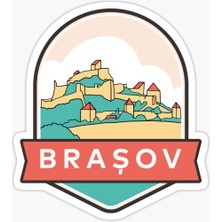 Brasov – Romania Romanya Sticker Etiket 18CM