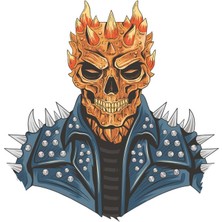 Kurukafa Leptop Motor Araba Sticker 19CM