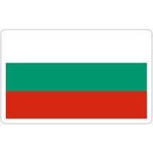 Bulgaristan - Bulgaristan Resmi Bayrağı 19CM Araba Etiket Oto