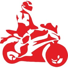 Motorsiklet Motorcu Sticker 19CM,