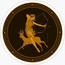 Artemis Medallion Sticker Etiket Yapıştırma 19CM