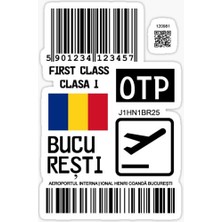 Bucharest Henri Coandă International Sticker Etiket 19CM