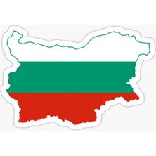 Bulgaristan Bayrağı Harita Çıkartması 19CM Etiket Sticker Araba