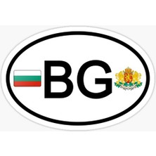 Bulgaristan Ülke Kodu Araç Tescil Etiketi Araba Sticker 13 cm