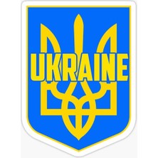 Ukrayna Ukraine Haritası Sticker Yapıştırması Araba Leptop 19CM