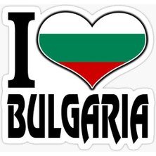 Bulgaristan'ı Seviyorum Bayrak Sticker Yapıştırması 19CM
