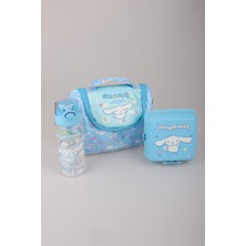 Yeni Sezon Lisanslı Cınnamorol "skyroll Koleksiyonu" Termoslu Beslenme ÇANTASI,500 ml Matara ve 2 Katlı Beslenme Kabı / Lunch Box