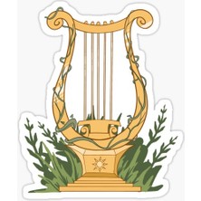Apollo Lyre Greek Mythology Sticker Etiket Yapıştırma 19CM