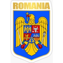 Romania (Coa) Sticker Araba Etiket Yapıştırma 19CM