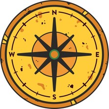 Adventure Camping Camp Pusula Sticker 14 cm 2 Adet