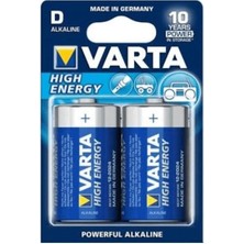 Varta Alkalin Büyük Boy Pil (D) High Energy 2 Li