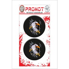 Kartal Tasarımlı 3D Kabartmalı Damla Sticker 5CMX5CM 01