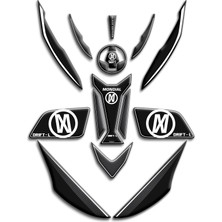 Motosıklet Tank Pad Mondıal Drift L 125 Full Set Uyumlu Model 02