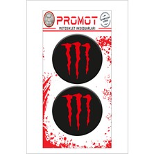 Monster 3D Damla 2 Li Sticker Logo 3