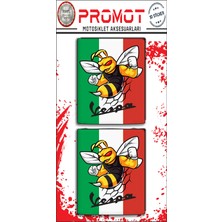Vespa Motosıklet Aksesuar Damla Logo 2 Li  Sticker 12