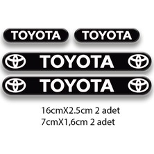 Toyota 3D Damla 4'lü Oto Sticker Set 2