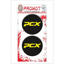 Pcx 3D Kabartmalı Damla Logo Sticker 5cm 05