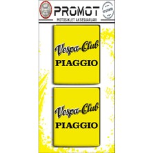 Vespa Motosıklet Aksesuar 3D Damla Logo 2 Li  Sticker 6