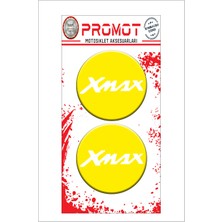 Xmax 3D Kabartmalı Damla Logo Sticker 5cm 01