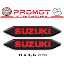 Suzuki 3D Kabartmalı 2'li Damla Sticker 001