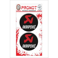 Akrapovıc 3D Kabartmalı Damla Logo Sticker 5cm 02