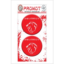 Peugeot 3D Kabartmalı Damla Logo Sticker 5cm 07