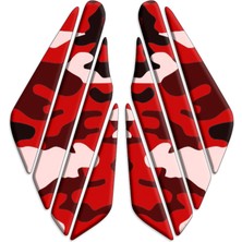 Motosıklet Depo Yan Pad Baskılı Parçalı Her Motora Uyumlu 015